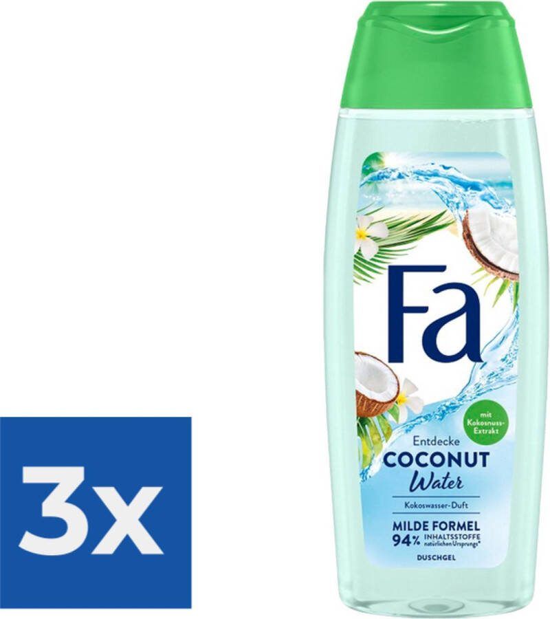 Fa Douchegel Coconut Water Voordeelverpakking 3 x 250 ml
