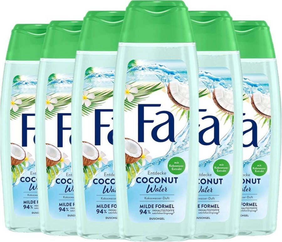 Fa Douchegel Coconut Water 250 ml Voordeelverpakking 6 stuks