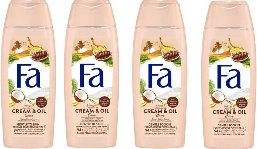 Fa Douchegel Cream & Oil Cacaobutter & Coco Oil 4 x 250 ml