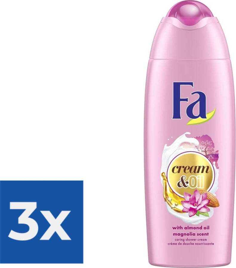 Fa Douchegel Cream & Oil Silk Magnolia Voordeelverpakking 3 stuks