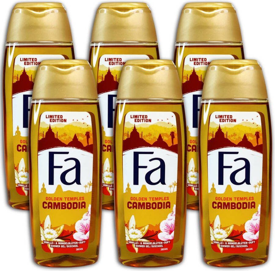 Fa Douchegel Golden Tempels Cambodia Voordeelverpakking 6 x 250 ml
