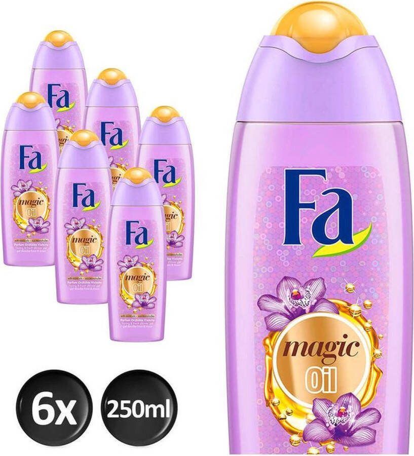 Fa Douchegel Magic Oil Purple Orchid 6 x 250 ml