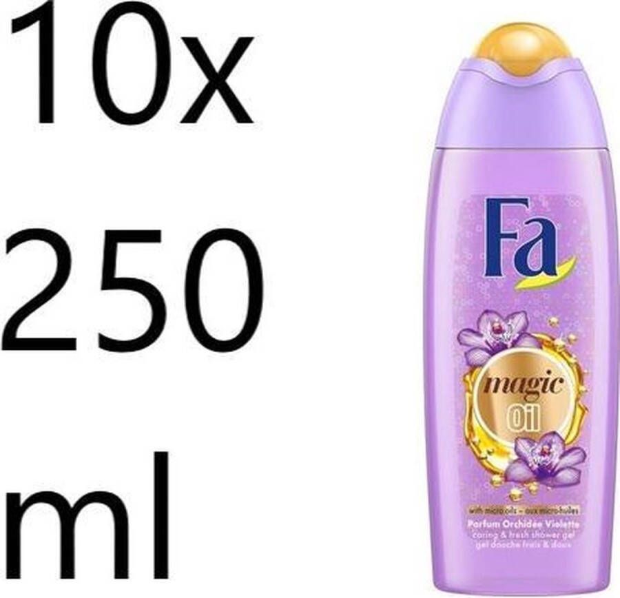 Fa Douchegel Magic Oil Purple Orchid voordeelpak 10x 250 ml