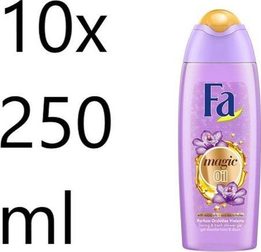 Fa Douchegel Magic Oil Purple Orchid Voordeelpak 10 x 250 ml