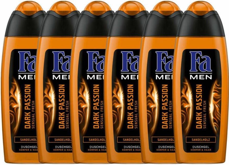 Fa Douchegel Men Dark Passion 6 x 250 ml