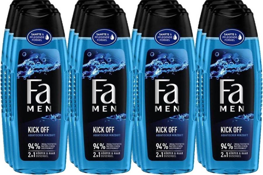 Fa Douchegel Men Kick Off Voordeelverpakking 12 x 250 ml