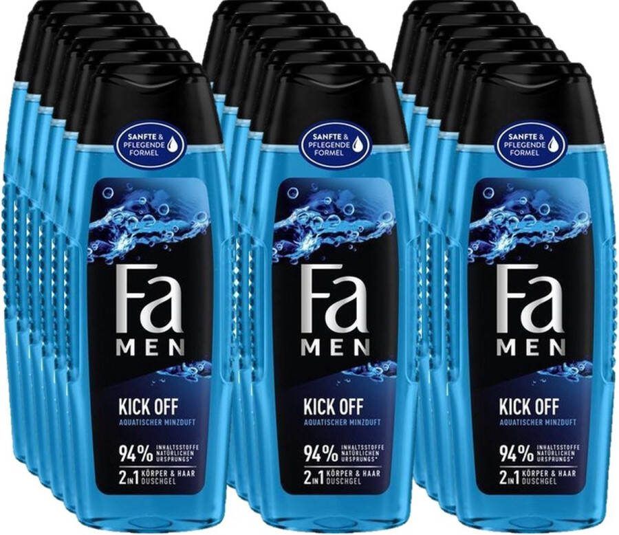 Fa Douchegel Men Kick Off Voordeelverpakking 18 x 250 ml
