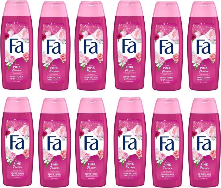 Fa Douchegel Pink Passion 12x250ml Voordeelverpakking