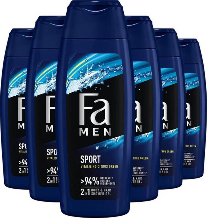 Fa Douchegel Sport Citrus green scent Voordeelpak 6x 250 ml