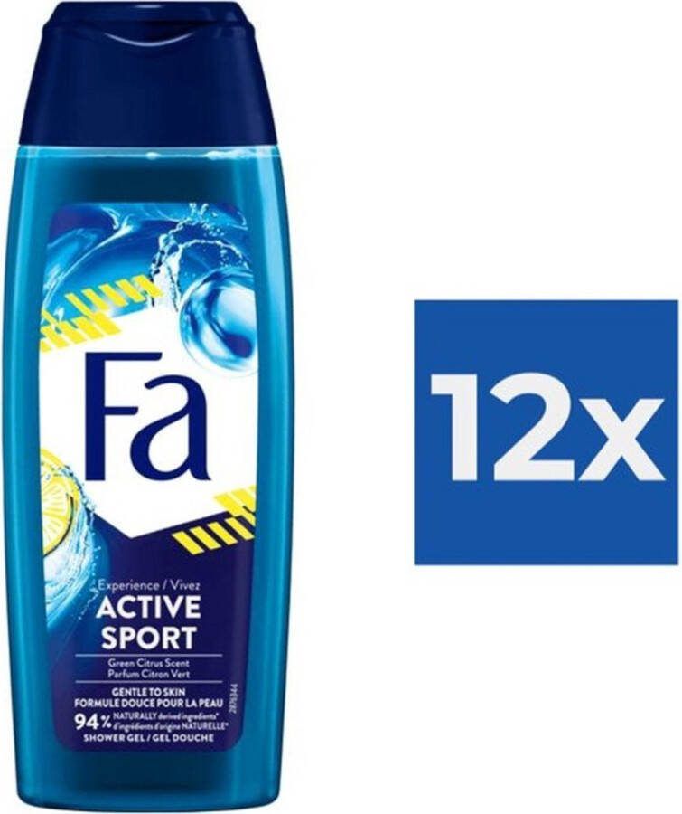 Fa Douchegel Unisex Sport 250 ml Voordeelverpakking 12 stuks