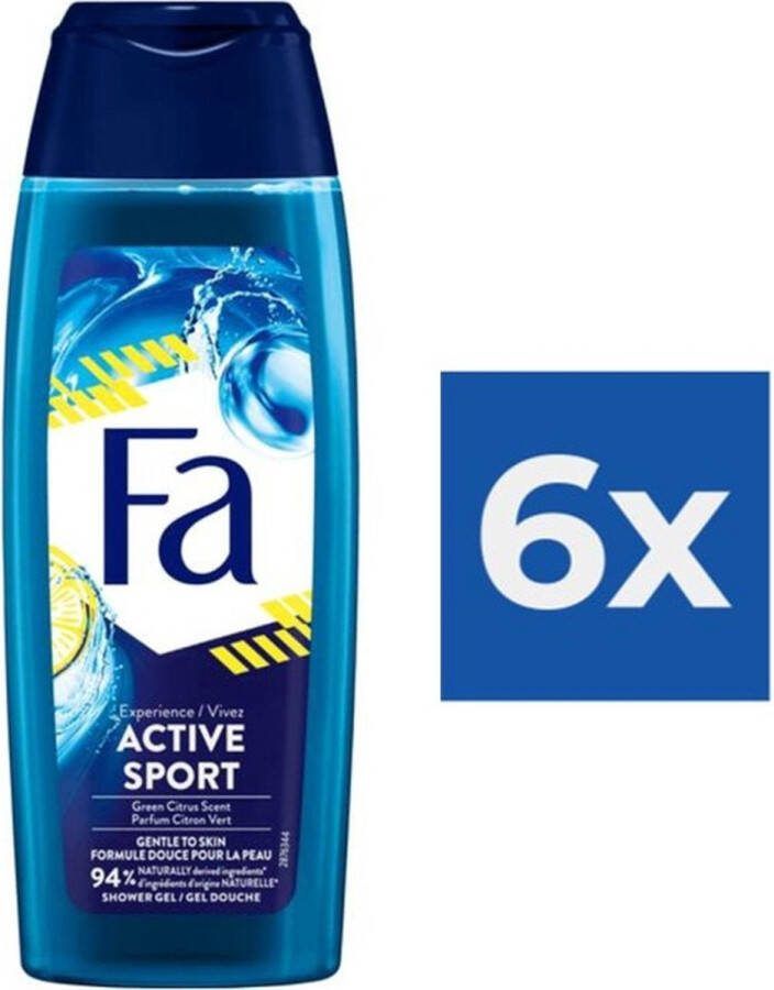 Fa Douchegel Unisex Sport 250 ml Voordeelverpakking 6 stuks