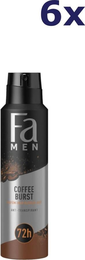 Fa 6x Deospray Men – Coffee Burst 150 ml