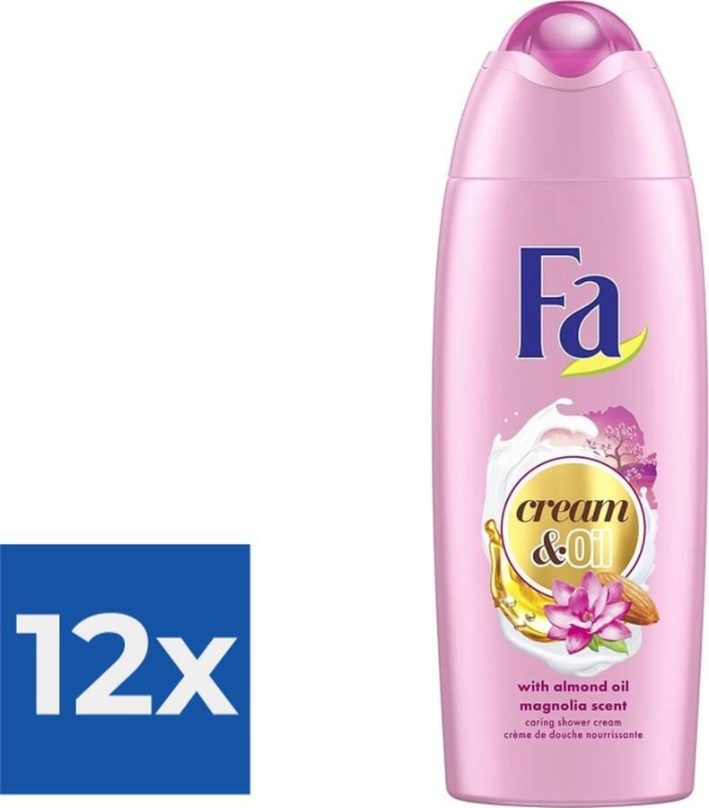 Fa Douchegel Cream & Oil Silk Magnolia Voordeelverpakking 12 stuks