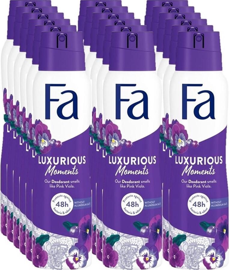 Fa Luxurious Moments Deodorant Spray Voordeelverpakking 18 x 150 ml