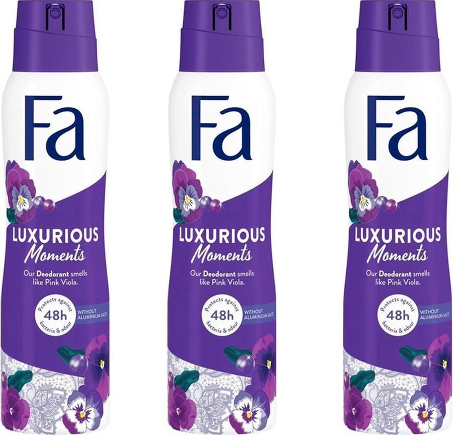Fa Luxurious Moments Deodorant Spray Voordeelverpakking 3 x 150 ml