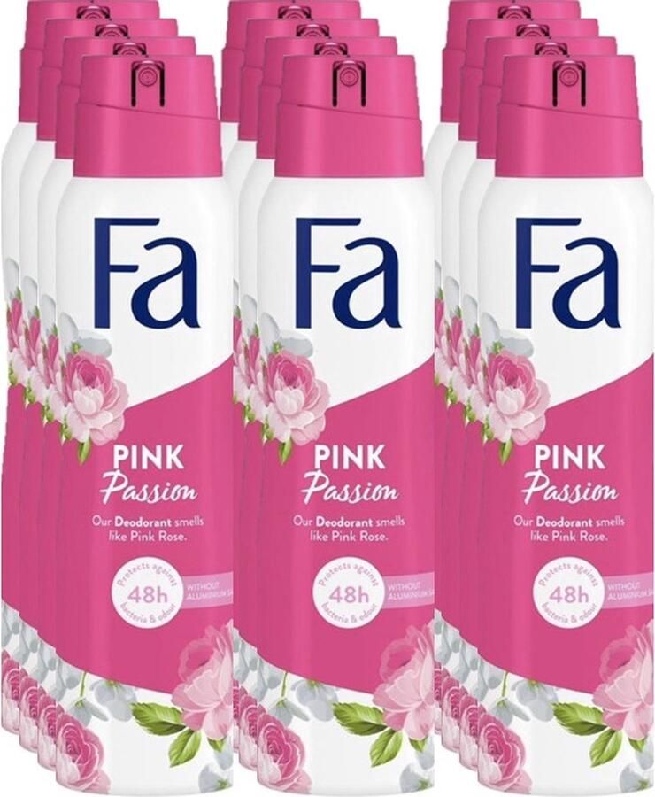 Fa Pink Passion Deodorant Spray Voordeelverpakking 12 x 150 ml