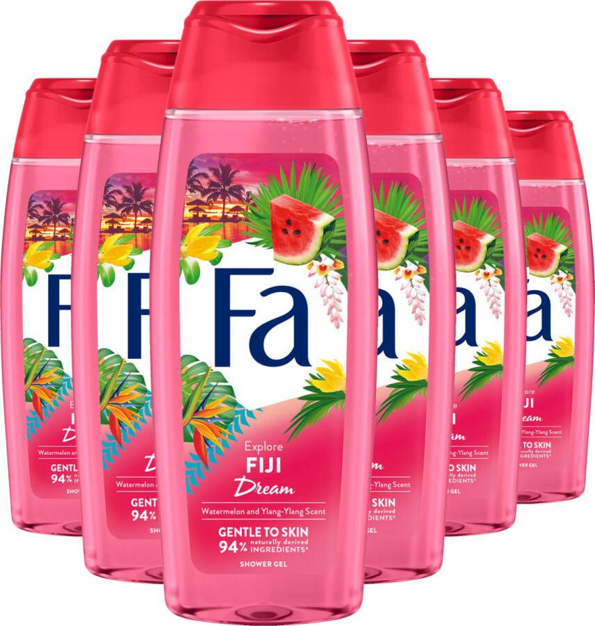 Fa Fiji Dream Douchegel 6 x 250 ml Voordeelverpakking