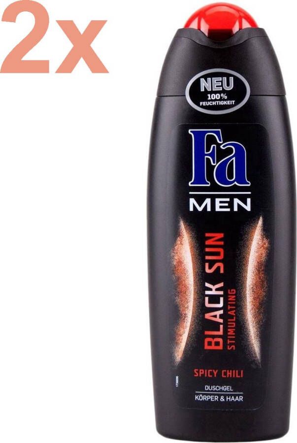 Fa For Men Black Sun Spicy Chili Douchegel 2x 250ml DUO PACK