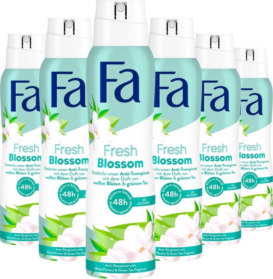 Fa Fresh Blossom Anti-Transpirant Spray Deodorant Voordeelverpakking 6 x 150 ml