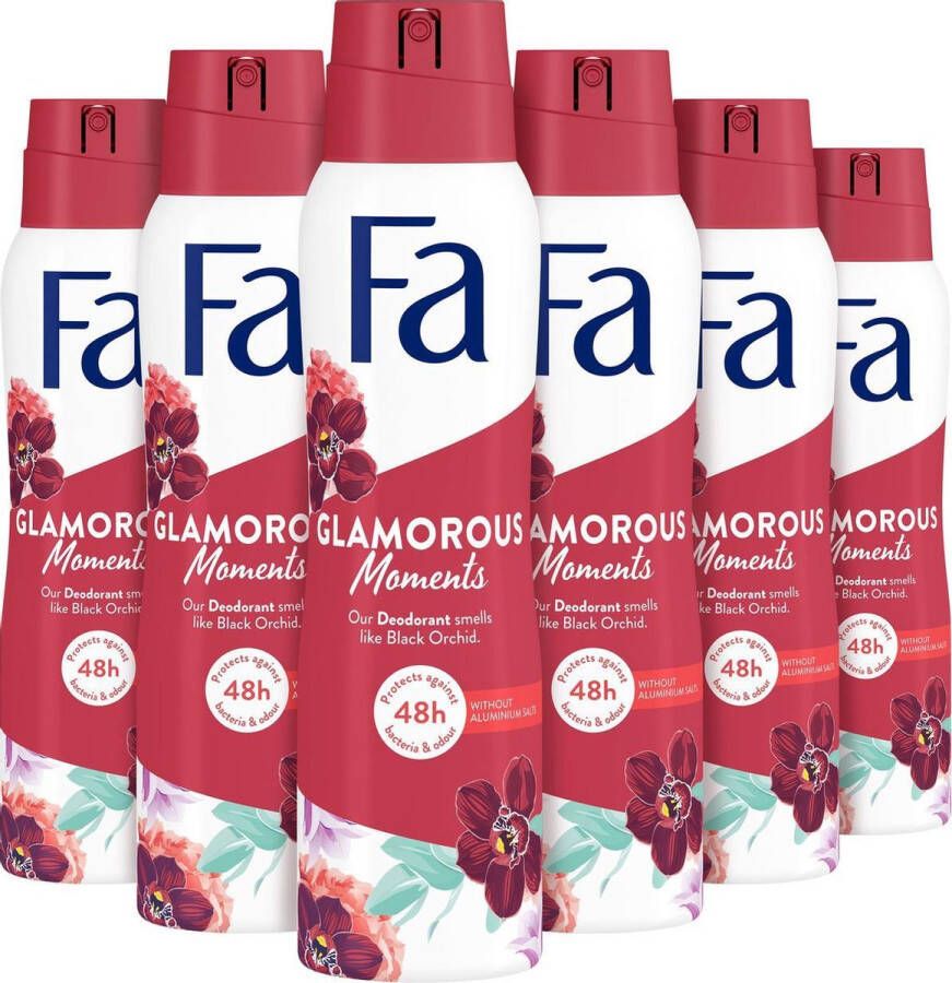 Fa Glamorous Moments deodorant spray 6 x 150 ml voordeelverpakking