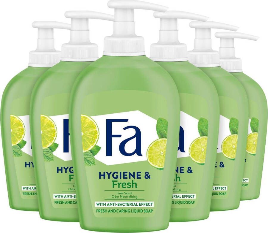 Fa Hygiene & Fresh vloeibare handzeep 6x 250ml Voordeelverpakking