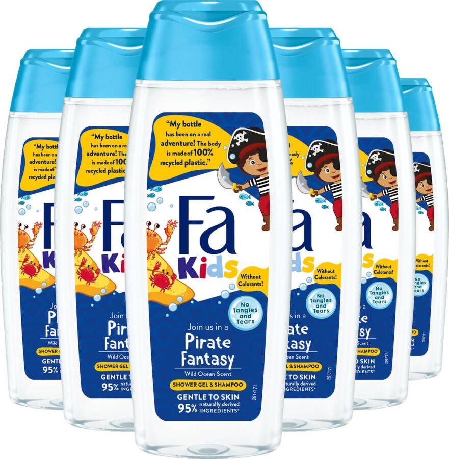 Fa Kids Pirate ntasy douchegel & shampoo 6 x 250 ml voordeelverpakking