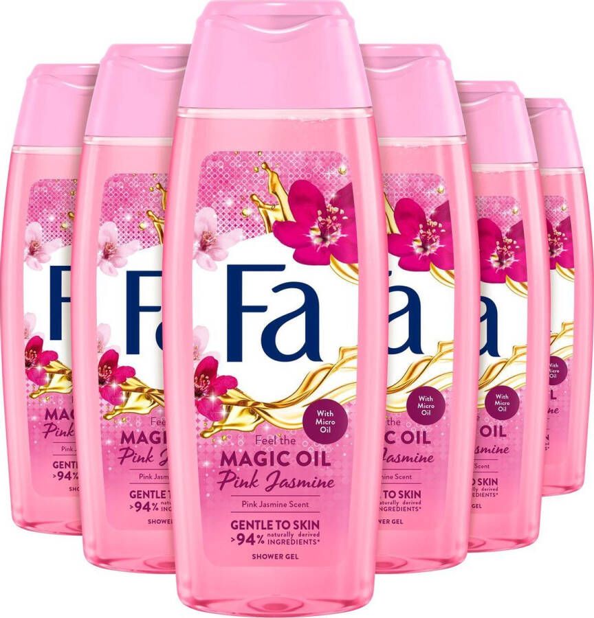 Fa Magic Oil Pink Jasmine douchegel 6 x 250 ml voordeelverpakking