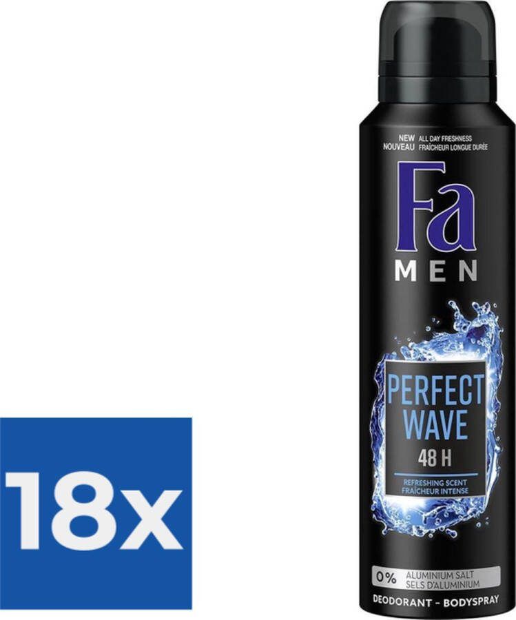 Fa Men Deospray Perfect Wave Voordeelverpakking 18 stuks