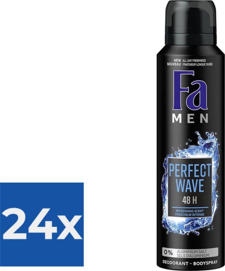 Fa Men Deospray Perfect Wave Voordeelverpakking 24 stuks