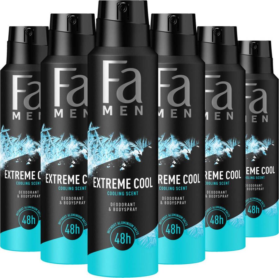 Fa Men Extreme Cool deodorant spray 6 x 150 ml voordeelverpakking