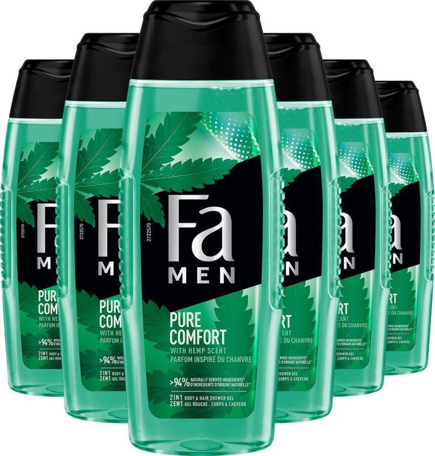 Fa Men Pure Hemp Douchegel 6x 250ml Voordeelverpakking