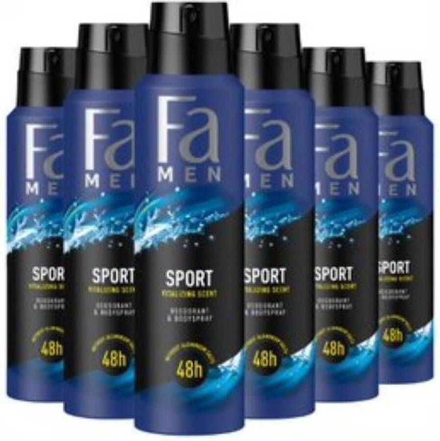 Fa Men Sport Deodorant Spray Voordeelverpakking 6 x 150 ml