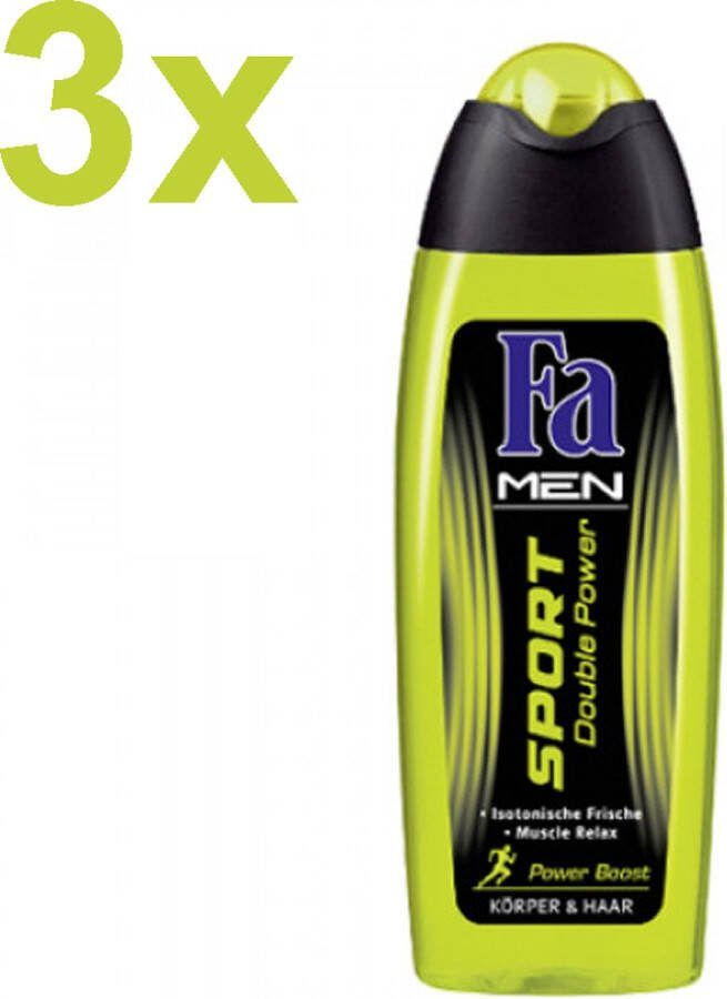 Fa Men Sport Power Douchegel 3x 250ml Voordeelverpakking