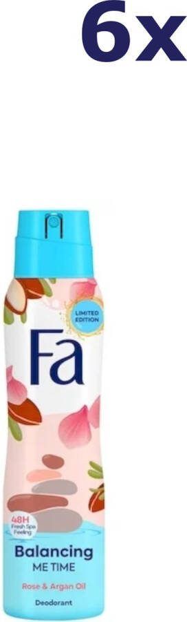 Fa Moments Balance Me Time Deodorant Spray Voordeelverpakking 6 x 150 ml