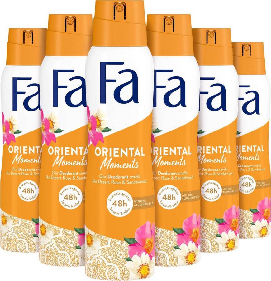 Fa Oriental Moments Deodorant Spray Voordeelverpakking 6 x 150 ml