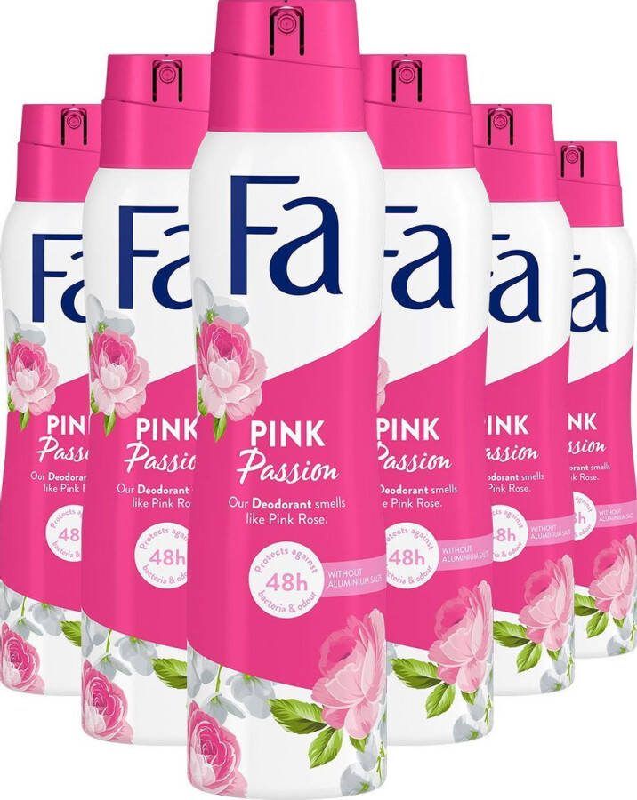 Fa Pink Passion deodorant spray 6 x 150 ml voordeelverpakking