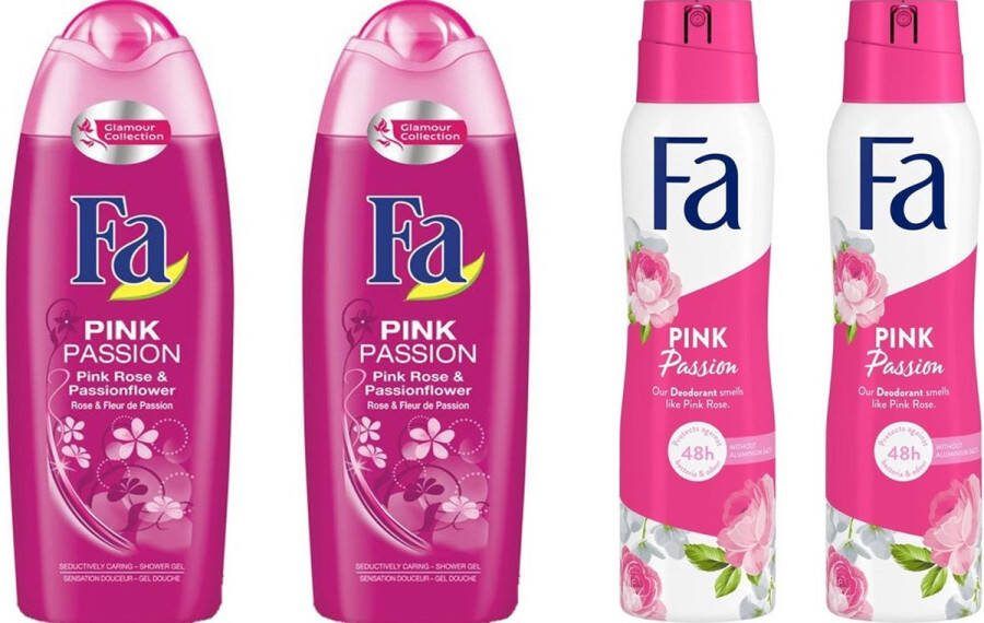 Fa Pink Passion Pakket 2 Douchegel + 2 Deo Spray