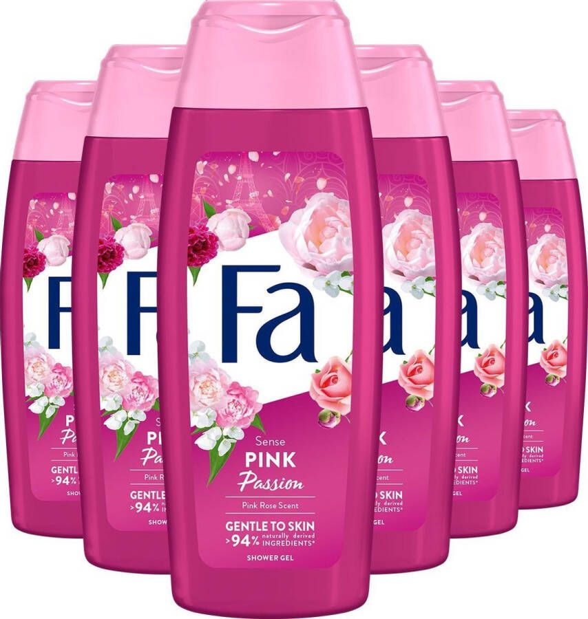 Fa Pink Passion douchegel 6 x 250 ml voordeelverpakking