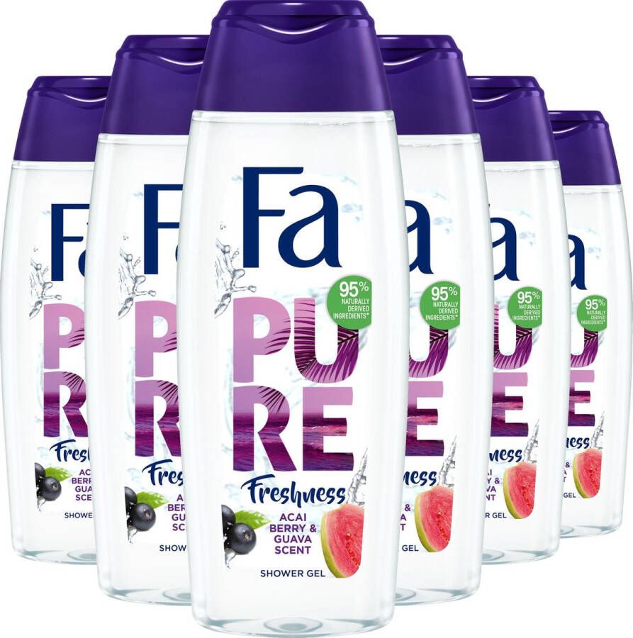 Fa Pure Freshness Acai berry & Guava Douchegel 6x 250ml Voordeelverpakking