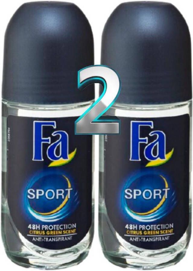 Fa Sport Energizing Fresh Deodorant Roll On 50ml 2 stuks