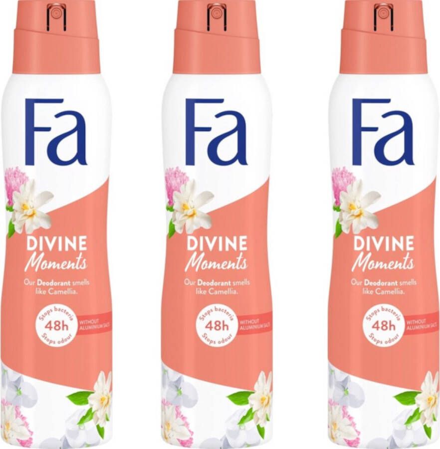 Fa VOORDEEL 3 STUKS Deo Spray 150ml Divine Moments