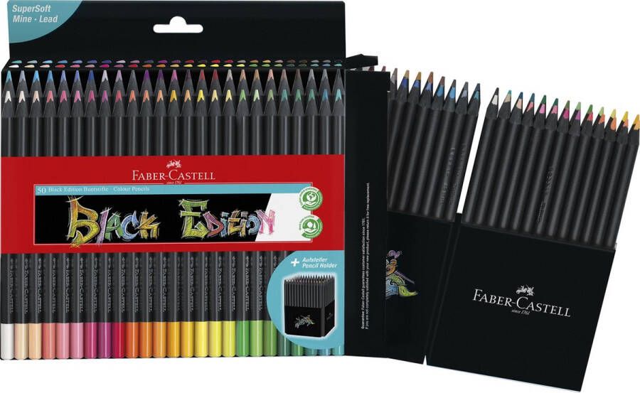 Faber-Castell Black Edition kleurpotloden etui 50 stuks FC-116450