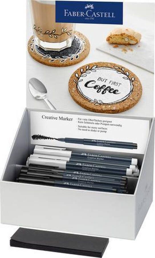 Faber-Castell creatief marker zwart wit 50 stuks in display FC-160702