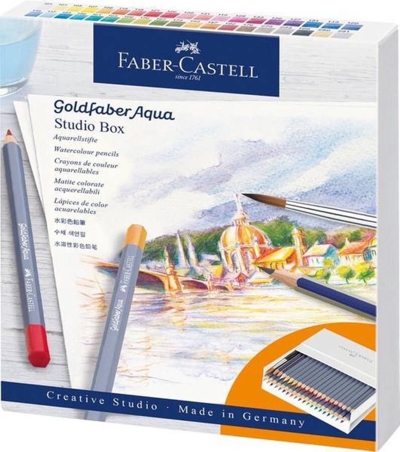 Faber-Castell Faber Castell FC-114616 Aquarelpotlood Goldfaber Studiobox 38+3 Stuks