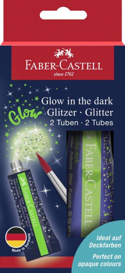 Faber-Castell glitterverf Glow in the dark 2x12ml FC-125092