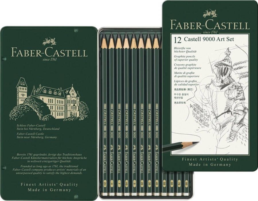 Faber-Castell grafietpotlood serie 9000 bliketui a 12 stuks FC-119065