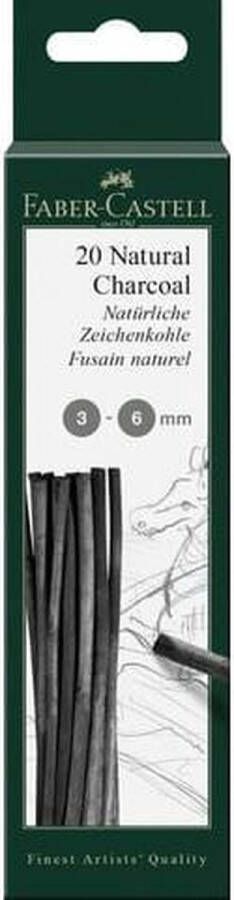 Faber-Castell houtskool Pitt Monochrome 3-6 mm 20 stuks FC-129198