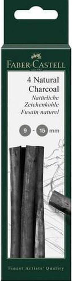 Faber-Castell houtskool Pitt Monochrome 9-15 mm 4 stuks FC-129498