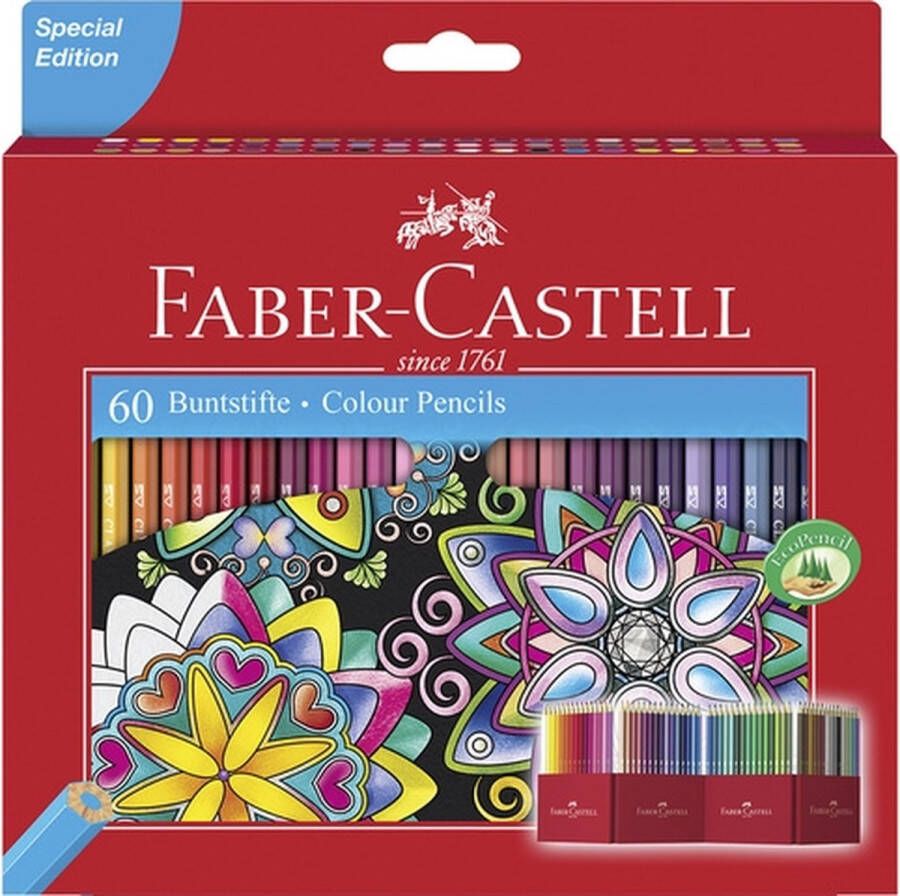 Faber Castell kleurpotloden junior Jumbo 3 mm hout 60 stuks