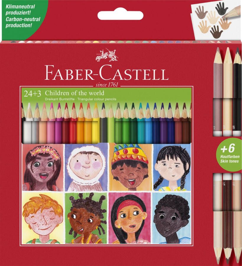 Faber-Castell kleurpotloden Children of the world etui 24+3 stuks FC-511515